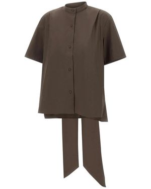 THE GARMENT Cyprus Scarf Shirt - Bruin