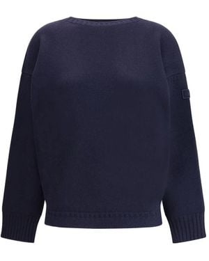 Chloé Round-Neck Knitwear - Blu