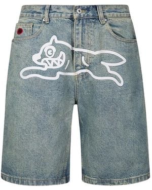 ICECREAM Denim Shorts - Blue