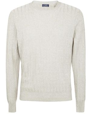 Barba Napoli Round-Neck Knitwear - Blanc