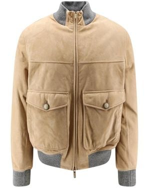 Brunello Cucinelli Bomber Jackets - Neutro