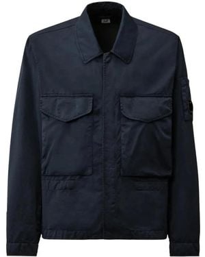 C.P. Company Jassen ,Blauw ,Polyester Pro-Tek Bomber Lens Jacket