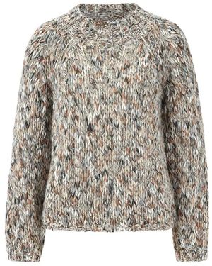 Rich & Royal Mehrfarbiger Rollkragenpullover - Grau