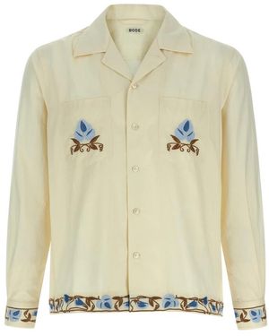 Bode Noveau Vine Katoenen Overhemd - Naturel