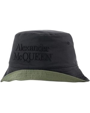 McQueen Logo Bucket Hat - Schwarz