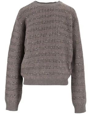 Fabiana Filippi Round-Neck Knitwear - Gris