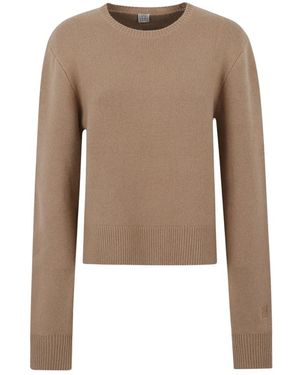 TOTEME Round-Neck Knitwear - Marrón