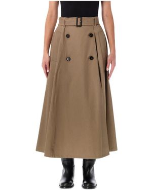 Burberry Midi Skirts - Marrón