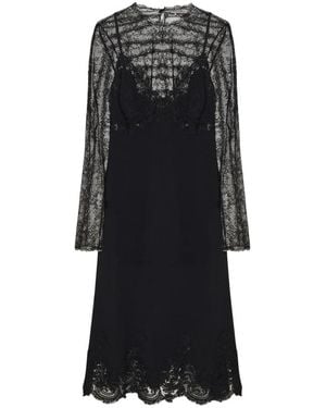 Ermanno Scervino Abnehmbares Tüllkleid Mit Spitze-Effekt Für Partys - Schwarz