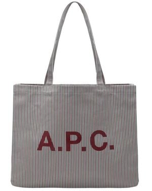 A.P.C. Tassen ,Groen ,Diane Shopping Bag - Grijs