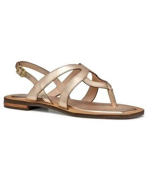 Geox Flat Sandals - Metálico