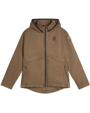 Blauer Jassen ,Bruin ,Leer Changeable Wind Joiner Jacket