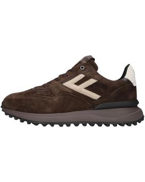 Floris Van Bommel Schoenen ,Bruin ,Leer Noppi Sneaker