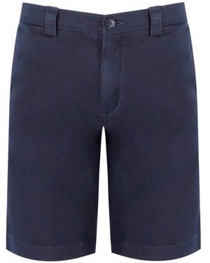 Woolrich Klassische Chino Bermuda Shorts Blaue Baumwolle