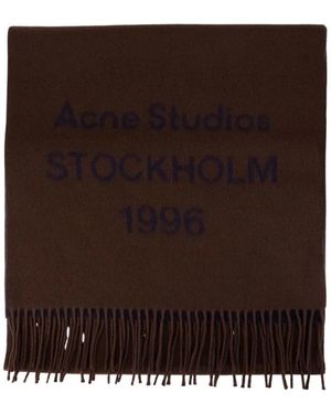 Acne Studios Schal Mit Fransen - Braun