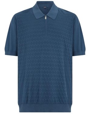 Fedeli Short Sleeve Polo - Blauw