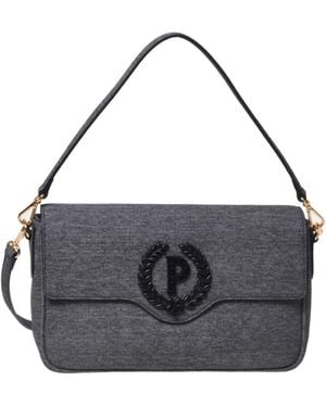 Pollini Denim Schultertasche - Schwarz