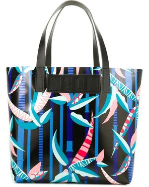 MSGM Tassen ,Veelkleurig ,Graphic Print Tote - Blauw