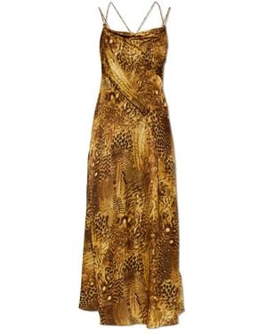 AllSaints Claire Leopard Print Maxi Jurk - Metallic