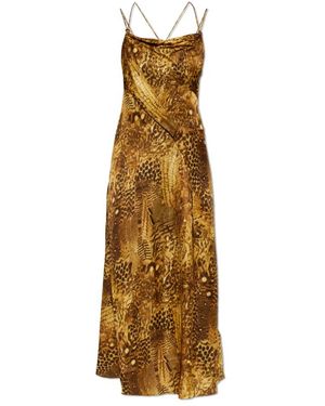 AllSaints Claire Leopard Print Maxi Jurk - Metallic