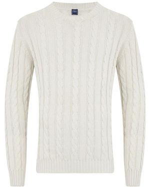 Fedeli Round-Neck Knitwear - White