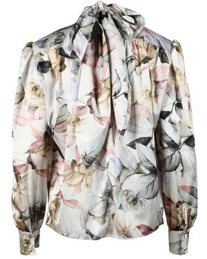 Nineminutes Top Elegante De Poliéster Y Elastano, Mujer, Talla - Gris