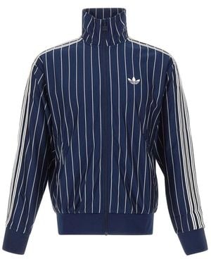 adidas Fitness ,Blauw ,Polyester Firebird Pinstripes Track Top