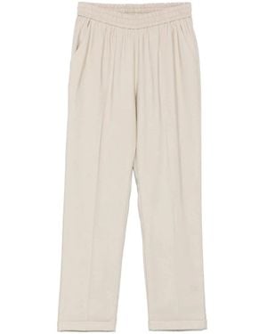 Le Tricot Perugia Tapered Trousers - Natural