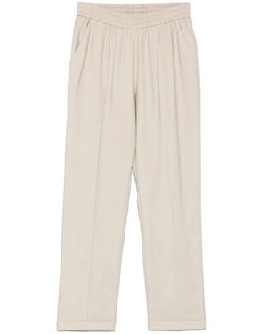 Le Tricot Perugia Tapered Trousers - Natural