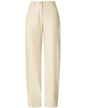 Pinko Leather Trousers - Natural