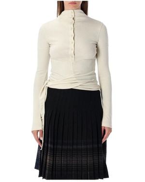 Low Classic Geknoopte Wrap Tshirt - Wit