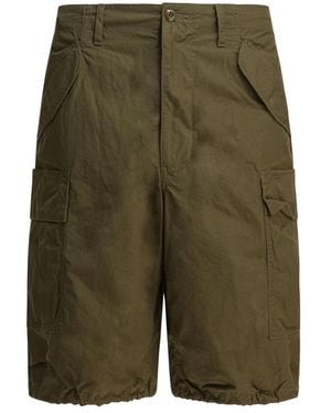 Beams Plus Grüne Cargo Bermuda Shorts