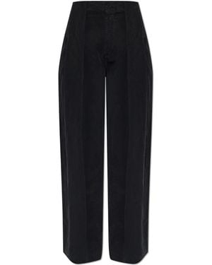 AllSaints Broeken ,Zwart ,Linnen Phi Linnenmix Wijde Broek