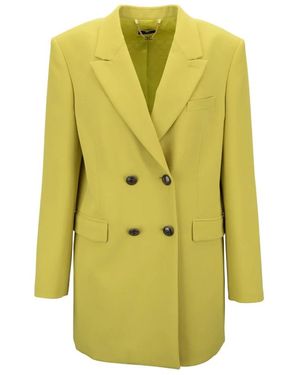 Elisabetta Franchi Jassen ,Geel ,Polyester Blazer - Groen
