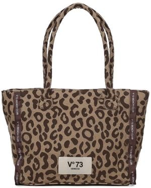 V73 Tote Bags - Brown