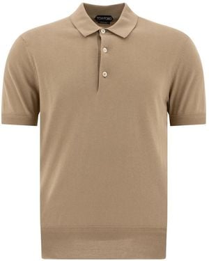 Tom Ford Polo Shirts - Natural