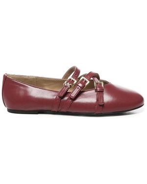 Michael Kors Indy Flex Ballet Flat Shoes, Leather - Brown