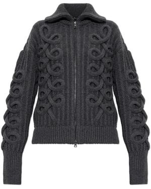 Etro Wool Turtleneck Cardigan - Grijs