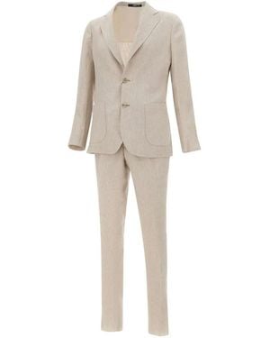 Barba Napoli Single Breasted Suits - Natural