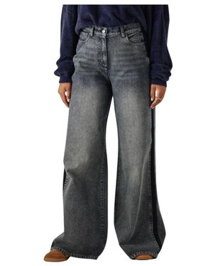 Nukus Ruby Pants Denim, Stilvolle Straight Leg Jeans - Grau