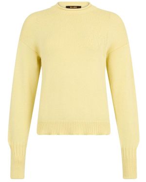 Moorer Round-Neck Knitwear - Jaune