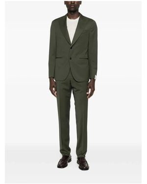 Caruso Single Breasted Suits - Green