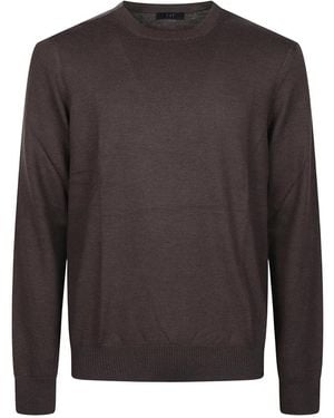 Fay Round-Neck Knitwear - Marrón