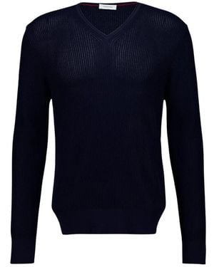 Ferragamo Strickpullover Mit V-Ausschnitt - Blau