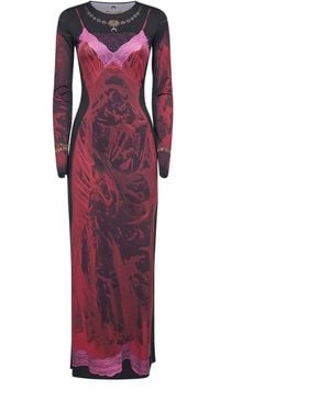 Marine Serre Maxi Dresses - Red