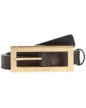 DSquared² Fijne Leren Riem - Zwart