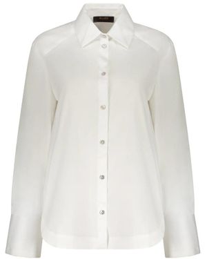 Moorer Overhemden ,Wit ,Katoen Elegant Shirt Met Franse Kraag