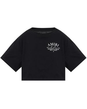 Amiri Arts District Cropped T-Shirt - Zwart