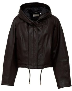 Sportmax Leren Jas - Zwart