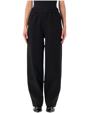 Ganni Broeken ,Zwart ,Wide Pant
